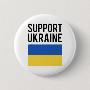 Support Ukraine - Black Bold Letters - Ukrainian F Button