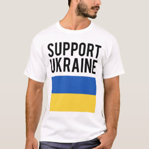 Support Ukraine - Black Bold Letters - Ukrainian F T-Shirt