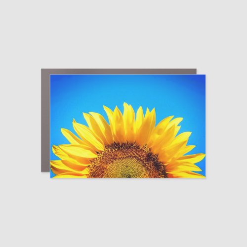 Support Ukraine blue sky yellow sunflower Car Magnet