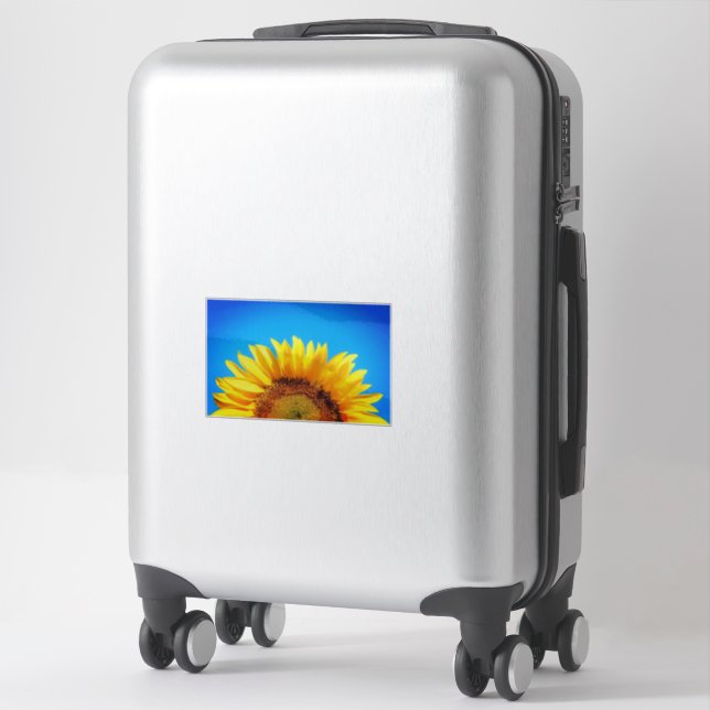 Support Ukraine blue sky yellow sunflower  Sticker (Suitcase)