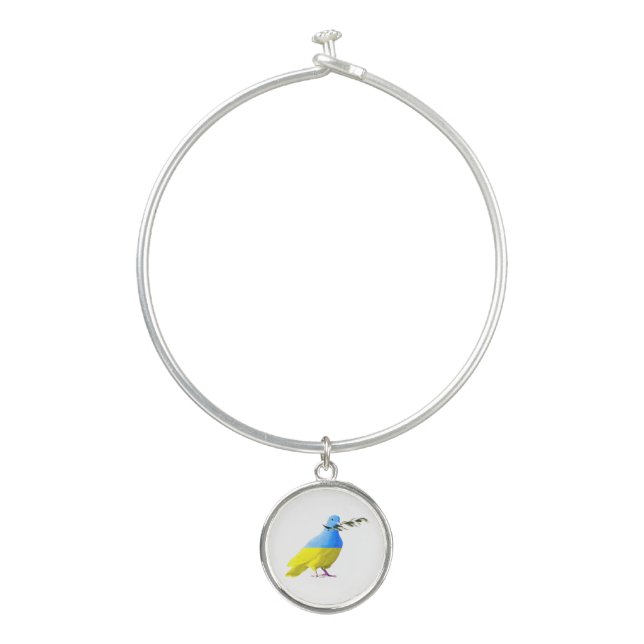 Support Ukraine Bracelet Peace Dove Ukrainian Flag (Front)