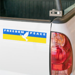 Support Ukraine Bumper Stickers Peace Dove Freedom