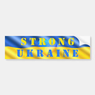 Support Ukraine Bumper Stickers Ukrainian Flag