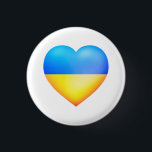 Support Ukraine Button Ukrainian Flag Heart<br><div class="desc">Support Ukraine Buttons - I Stand With Ukraine - Freedom !</div>