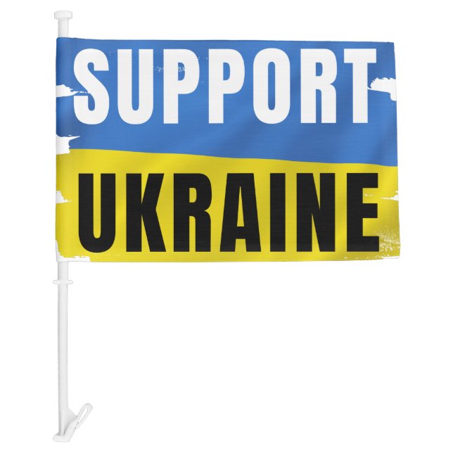 SUPPORT UKRAINE CAR FLAG (Front)
