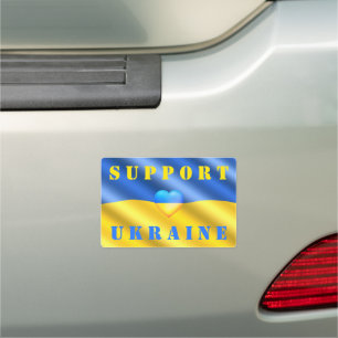 Support Ukraine Car Magnet Freedom Ukrainian Flag