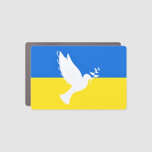 Support Ukraine Car Magnet Peace Dove