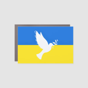 Support Ukraine Car Magnet Peace Dove - Freedom