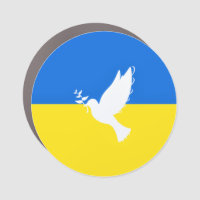 Support Ukraine Car Magnet Peace Dove - Freedom