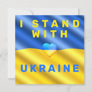 Support Ukraine Cards Ukrainian Flag Heart