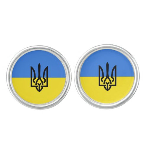 Support Ukraine Cufflinks Coat Of Arms