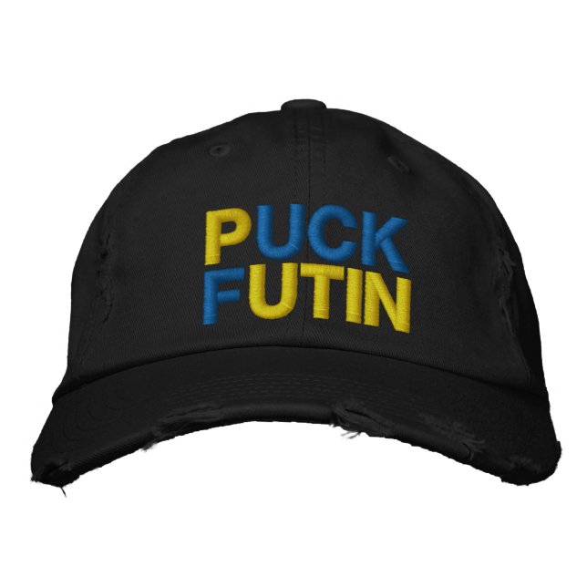 Support Ukraine Embroidered Hat - Puck Futin (Front)