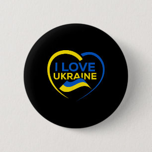 Support Ukraine Flag Shirt I Love Ukraine Heart Button