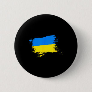 Support Ukraine Flag Ukrainian Pride Heart Ukraine Button