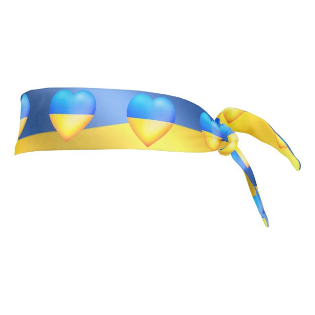 Support Ukraine - Freedom Peace - Flag of Ukraine  Tie Headband (Rotate 90)