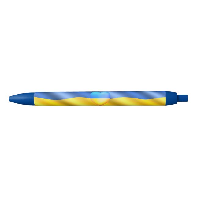 Support Ukraine Freedom Peace Heart - Ukraine Flag Pen (Front)