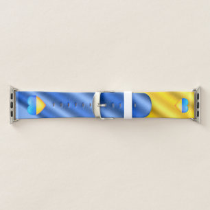 Support Ukraine - Freedom - Peace - Ukraine Flag Apple Watch Band