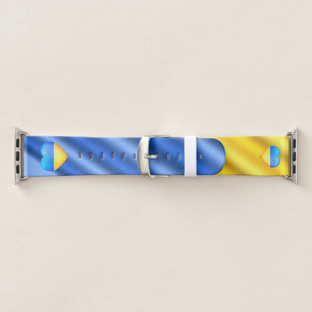 Support Ukraine - Freedom - Peace - Ukraine Flag  Apple Watch Band (Band)
