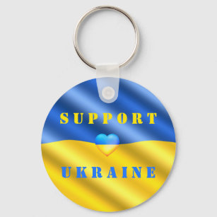 Support Ukraine - Freedom - Peace - Ukraine Flag  Keychain