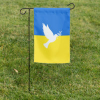Support Ukraine Garden Flag Peace Dove - Freedom