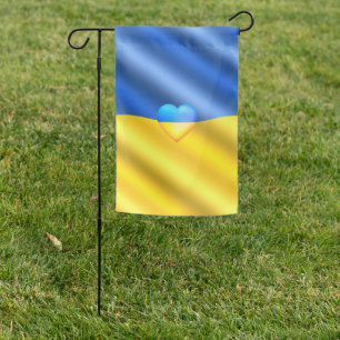 Support Ukraine Garden Flag Ukrainian Flags Heart