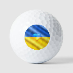 Support Ukraine Golf Balls Stamps Ukrainian Flag