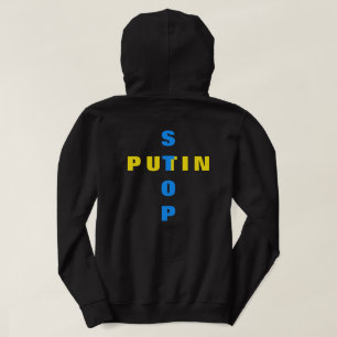 Support Ukraine Hoodie Stop Putin Ukrainian Flag