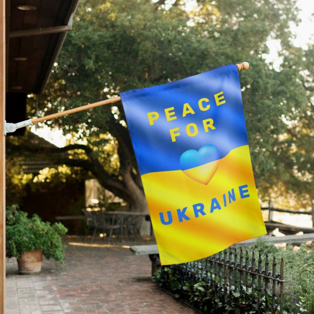 Support Ukraine House Flag - Freedom (In SItu)