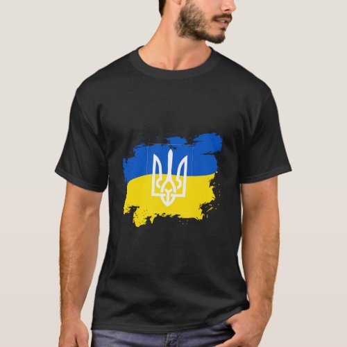 Support Ukraine I Stand With Ukraine Flag Free Ukr T_Shirt