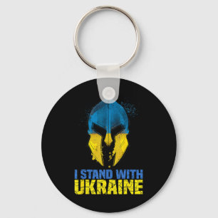 Support Ukraine I Stand With Ukraine Spartan Warri Keychain