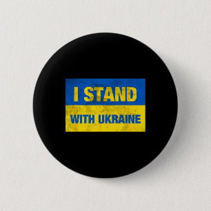 Support Ukraine I Stand With Ukraine Ukrainian Fla Button