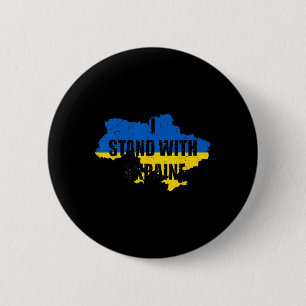 Support Ukraine I Stand With Ukraine Ukrainian Fla Button