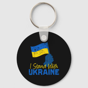 Support Ukraine I Stand With Ukraine Ukrainian Fla Keychain