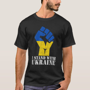 Support Ukraine I Stand With Ukraine Ukrainian Fla T-Shirt