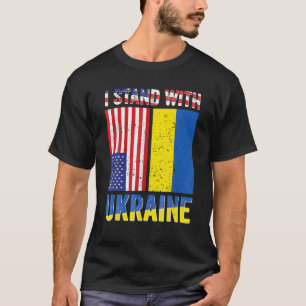 Support Ukraine I Stand With Ukraine Ukrainian Fla T-Shirt