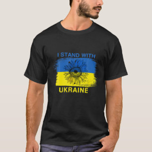 Support Ukraine I Stand With Ukraine Ukrainian Fla T-Shirt