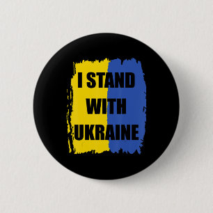 Support Ukraine I Stand With Ukraine Ukrainian Fre Button
