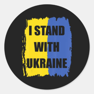 Support Ukraine I Stand With Ukraine Ukrainian Fre Classic Round Sticker