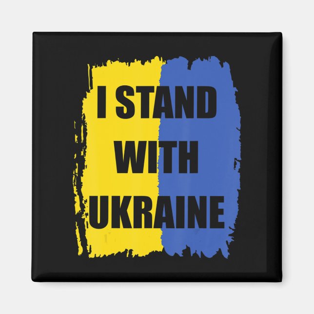 Support Ukraine I Stand With Ukraine Ukrainian Fre Magnet (Front)