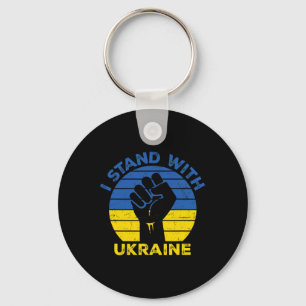 Support Ukraine I Stand With Ukraine Ukrainianflag Keychain