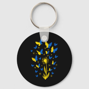 Support Ukraine I Stand With Ukraine Women Butterf Keychain