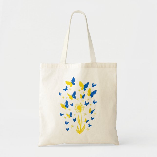 Support Ukraine I Stand With Ukraine Women Butterf Tote Bag (Front)