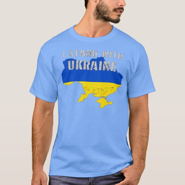 Support Ukraine I Stand With Ukrainian T-Shirt (Front)