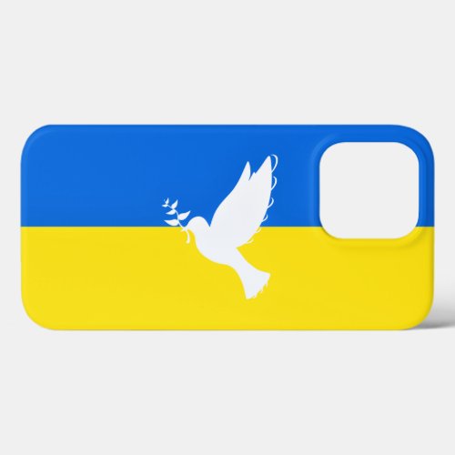 Support Ukraine iPhone Case Peace Dove Flag