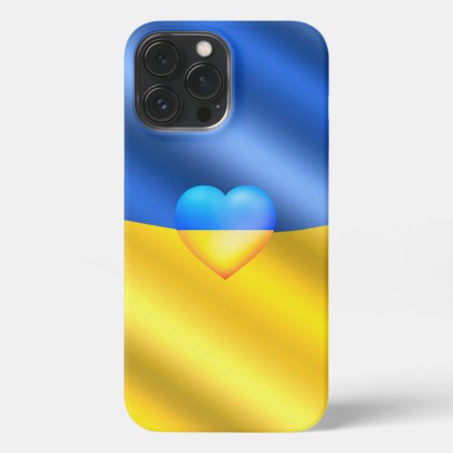 Support Ukraine iPhone Case Ukraine Flag Heart