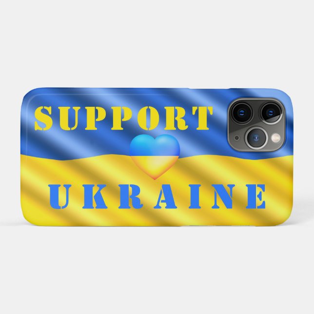 Support Ukraine iPhone Case Ukrainian Flag (Back (Horizontal))