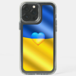 Support Ukraine iPhone Case Ukrainian Flag Heart