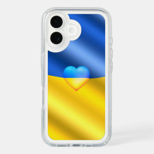 Support Ukraine iPhone Case Ukrainian Flag Heart
