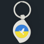 Support Ukraine Keychain Peace Dove Ukrainian Flag<br><div class="desc">Support Ukraine Keychains - Peace Dove - Ukrainian Flag - Freedom - Solidarity - Strong Together - Freedom Victory ! Let's make the world a better place - everybody together ! A better world begins - depends - needs YOU too ! You can transfer to 1000 Zazzle products. Resize and...</div>