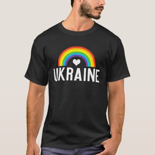 Support Ukraine LGBT Gay Pride Rainbow T_Shirt